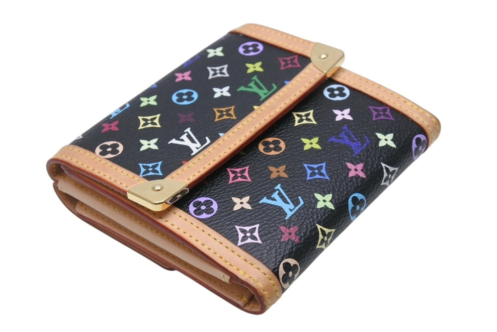 LOUIS VUITTON Porte Monnaie Bifold Wallet Monogram Multicolor Takashi Murakami
